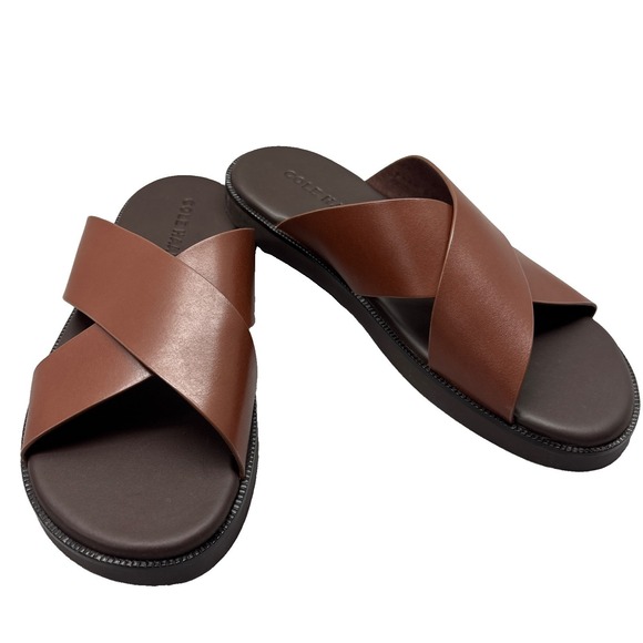 Cole Haan Men\'s Brown Cross Band Sandals Size 9 NIB main image 5